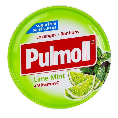 Pulmoll Candies with Lime Mint & Vitamin C Καραμέλες Γλυκολέμονο, Μέντα & Βιταμίνη C 45gr